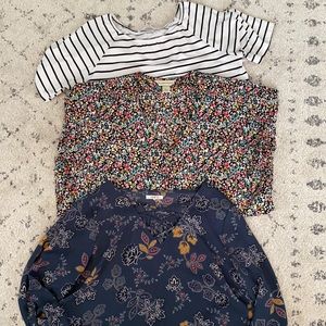 3 blouses, size large